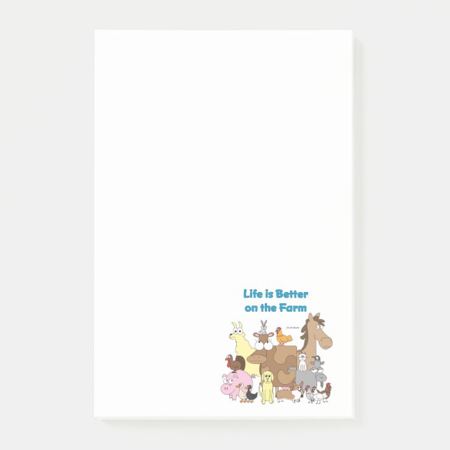 Post-it® Mejore en la granja - notas de post-it (Anverso)