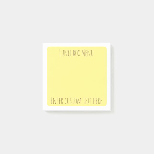 Post-it® Menú de lonchera Notas de almuerzo lindas  (Anverso)