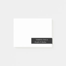 Post-it® Minimalista Moderno | Notas Elegantes en Blanco y