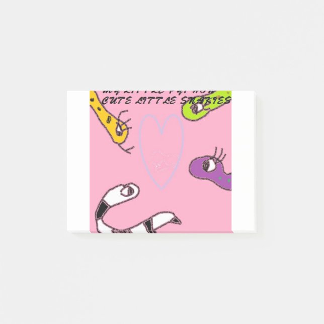 Post-it® Mis pequeñas notas de post-it del pitón (Anverso)