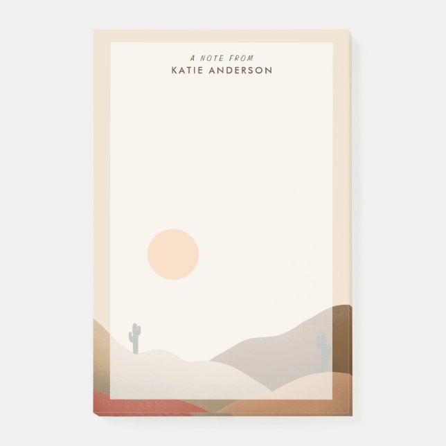 Post-it® Moda Boho Terracotta Desert Cactus Notas Post-it (Anverso)
