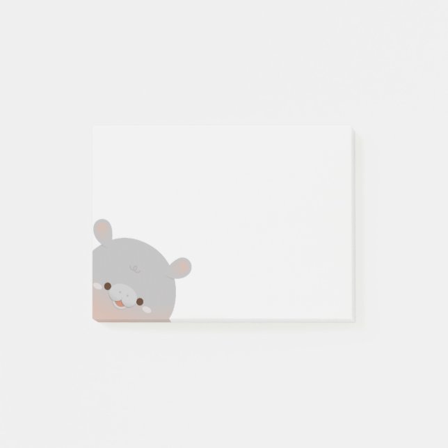 Post-it® Moo Deng Pygmy Hippo Notas Post-it (Anverso)