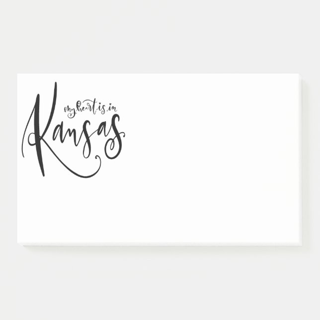 Post-it® My Heart is in Kansas Jumbo Post Notas (Anverso)