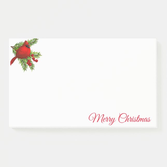 Post-it® Navidades publican notas Notepad-Red Cardinal (Anverso)