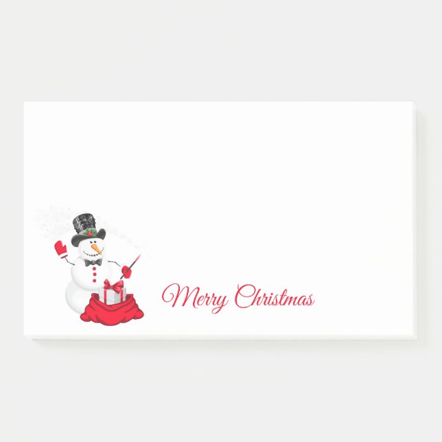 Post-it® Navidades Snowman publica notas (Anverso)