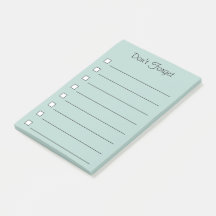 No olvide las notas de post-it