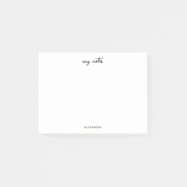 Post-it® Nombre de script simple Publicar notas (Anverso)