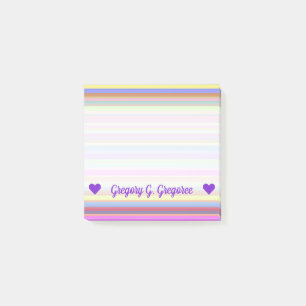 Post-it® Nombre del Personalizable; Notas de franjas de var