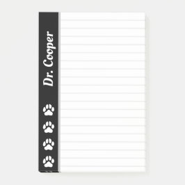 Post-it® Nombre personalizado veterinario notas personaliza