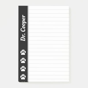 Post-it® Nombre personalizado veterinario notas personaliza
