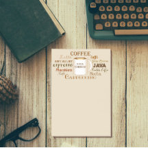 Nombres de café Notas de Tan Personalizadas Post-I