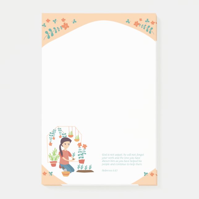 Post-it® Notas adhesivas 4x6 Spindletones Heavenward Series (Anverso)