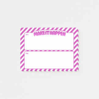 Post-it® Notas Adhesivas AM/PM 'Make It Happen' – Rayas Ros