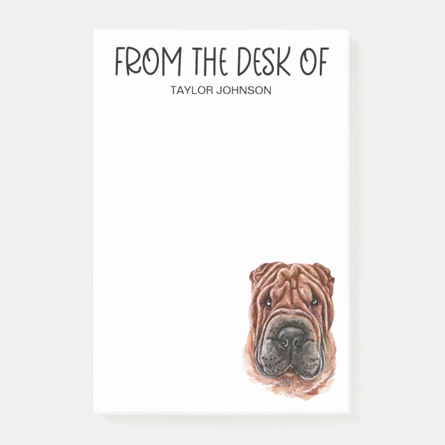 Post-it® Notas Adhesivas Amante Shar Pei (Anverso)
