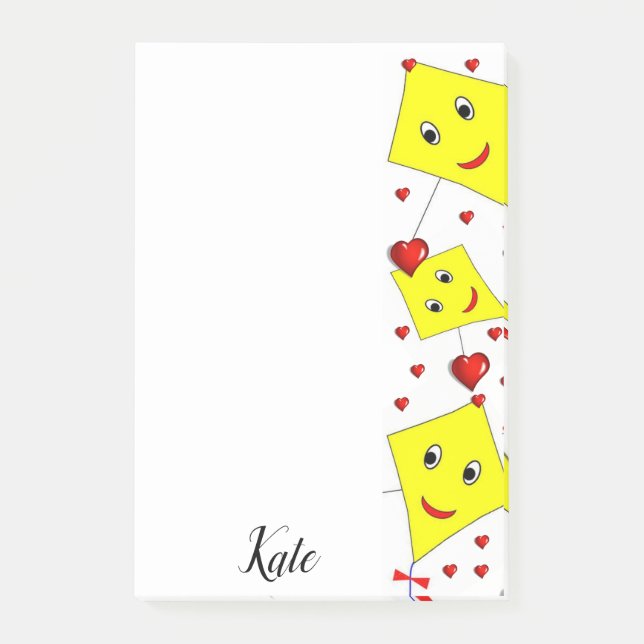 Post-it® Notas Adhesivas Amarillas Cometas (Anverso)