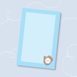 Post-it® Notas adhesivas azules de béisbol y guante para ni