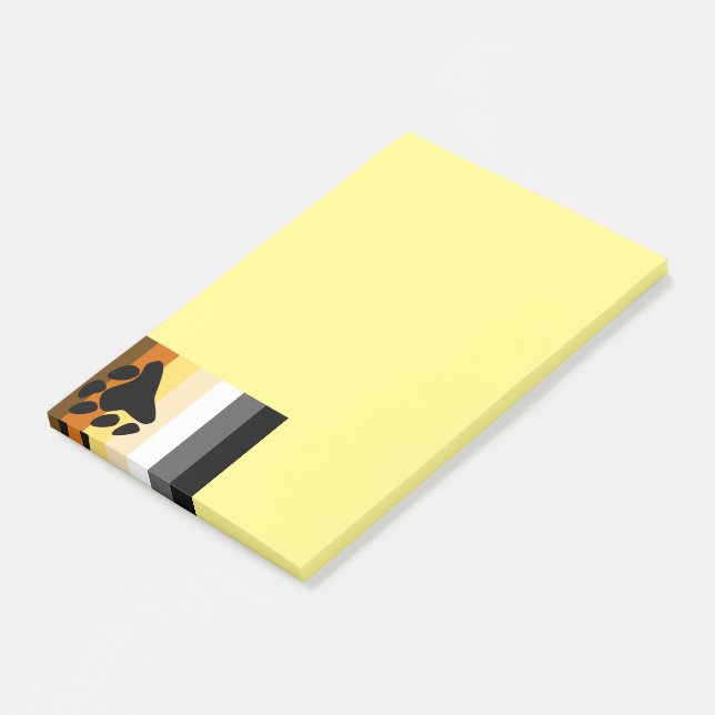 Post-it® Notas adhesivas Bear Pride (En perspectiva)