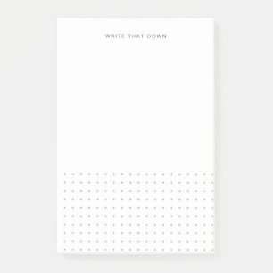 Post-it® Notas adhesivas blancas modernas con puntos grises