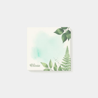 Post-it® Notas Adhesivas Botánicas de Helechos con Acuarela