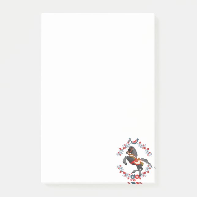 Post-it® Notas Adhesivas Caballo Floral (Anverso)