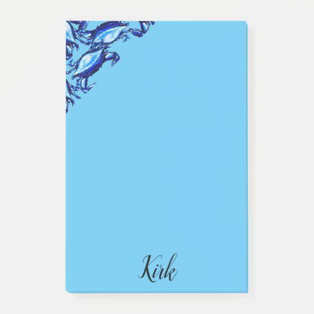 Post-it® Notas Adhesivas Cangrejos Azules (Anverso)