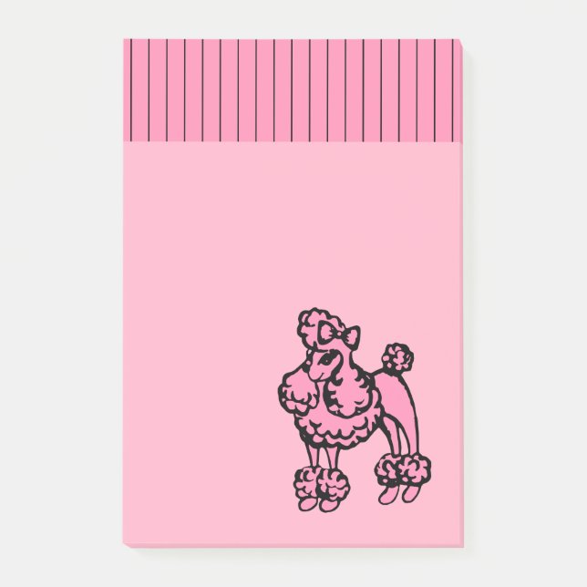 Post-it® Notas Adhesivas Caniche Rosa (Anverso)