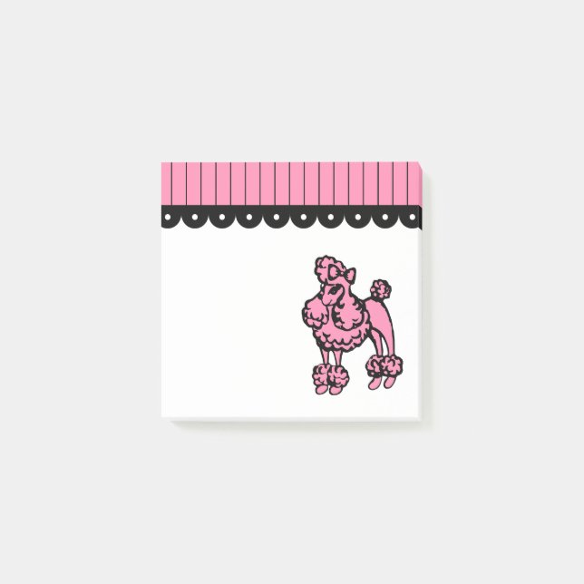 Post-it® Notas Adhesivas Caniche Rosa (Anverso)