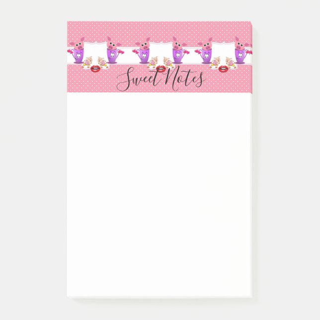 Post-it® Notas Adhesivas Cerdos Rosas (Anverso)