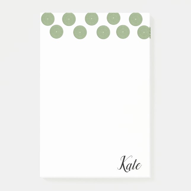 Post-it® Notas Adhesivas Círculos Verdes (Anverso)