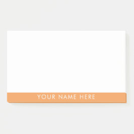 Post-it® Notas Adhesivas Clásicas Naranja con Nombre Person