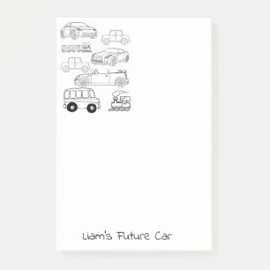 Post-it® Notas Adhesivas Coloreando Coches Trenes