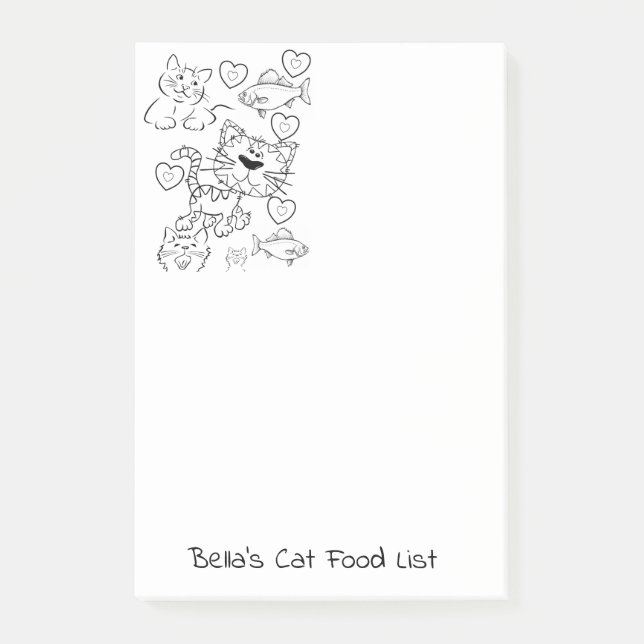 Post-it® Notas Adhesivas Coloreando Gatos Gatitos (Anverso)