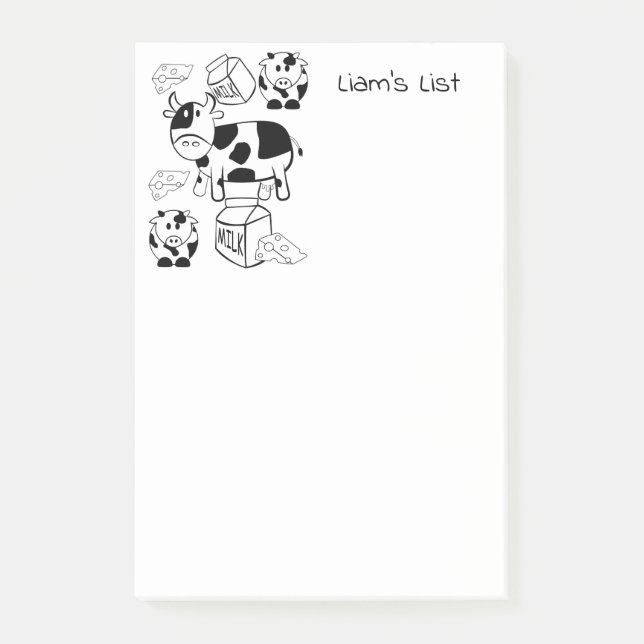 Post-it® Notas Adhesivas Coloreando Vacas (Anverso)