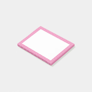 Post-it® Notas adhesivas con corazones rosados enmarcados