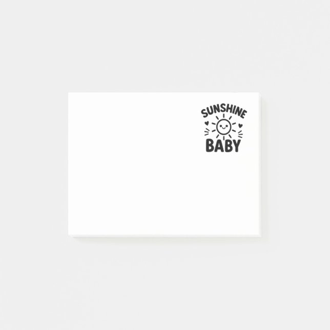 Post-it® Notas adhesivas con diseño de sol sonriente (Anverso)