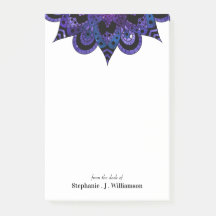 Notas Adhesivas con Nombre de Galaxia Mandala