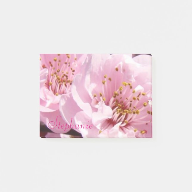 Post-it® Notas adhesivas con nombre personalizado Flores de (Anverso)