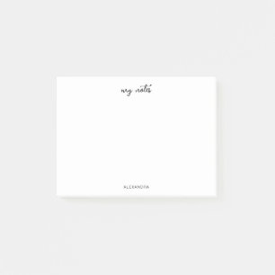 Post-it® Notas Adhesivas con Nombre y Letra Sencilla