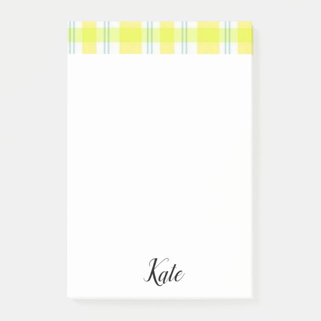 Post-it® Notas Adhesivas Cuadriculadas Amarillas (Anverso)