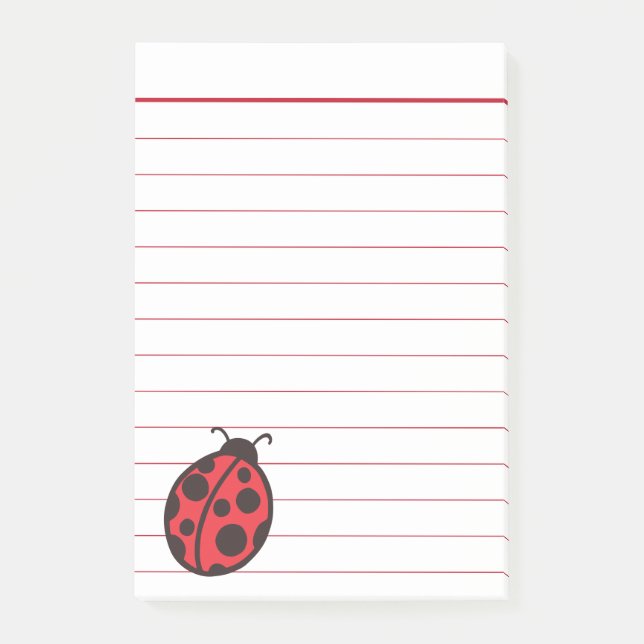 Post-it® Notas Adhesivas Dama Roja Rayada (Anverso)