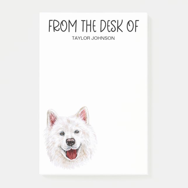 Post-it® Notas Adhesivas de Amante de Samoyedo (Anverso)