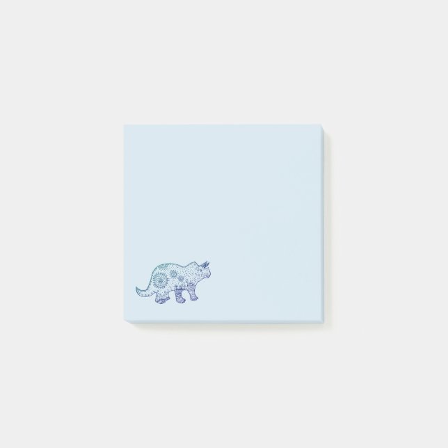 Post-it® Notas adhesivas de arte de dinosaurio Mandala (Anverso)