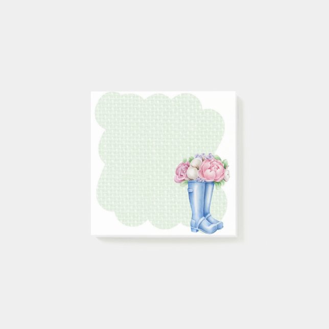 Post-it® Notas adhesivas de Botas y Rosas (Anverso)