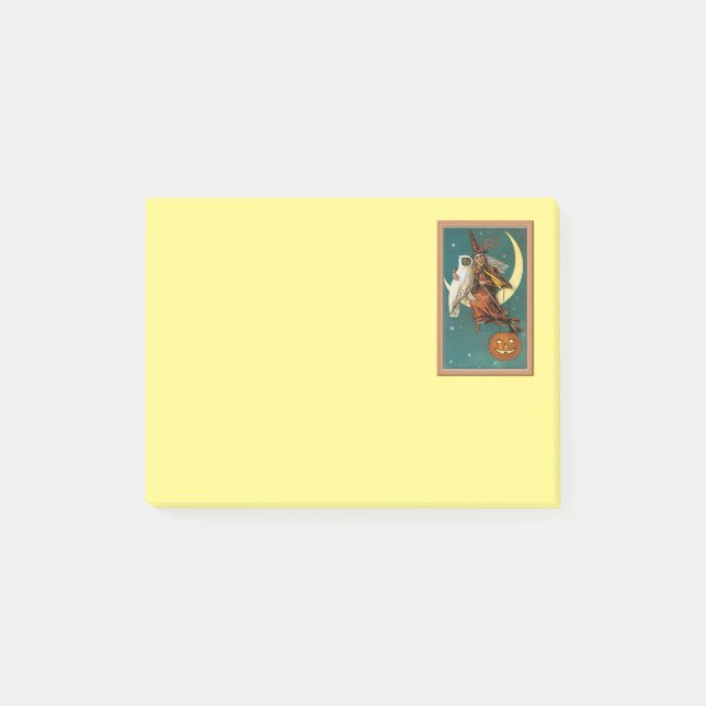 Post-it® Notas adhesivas de Bruja y Búho de Halloween (Anverso)