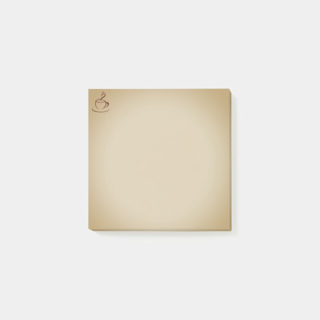 Post-it® Notas Adhesivas de Café Imprimibles | Memo Minimal (Anverso)