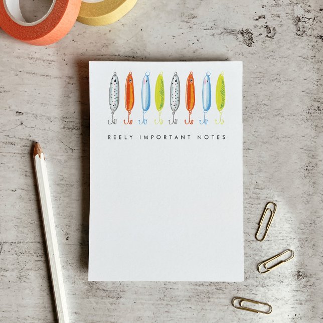 Post-it® Notas Adhesivas de Ceba de Pesca Reely Importantes (Reely Important Notes Fishing Bait Post-it Notes)