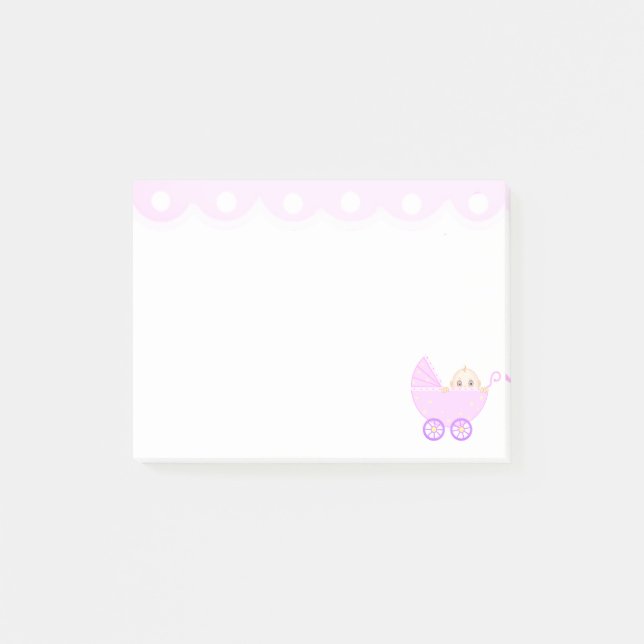 Post-it® Notas adhesivas de cochecito de bebé lindo (Anverso)