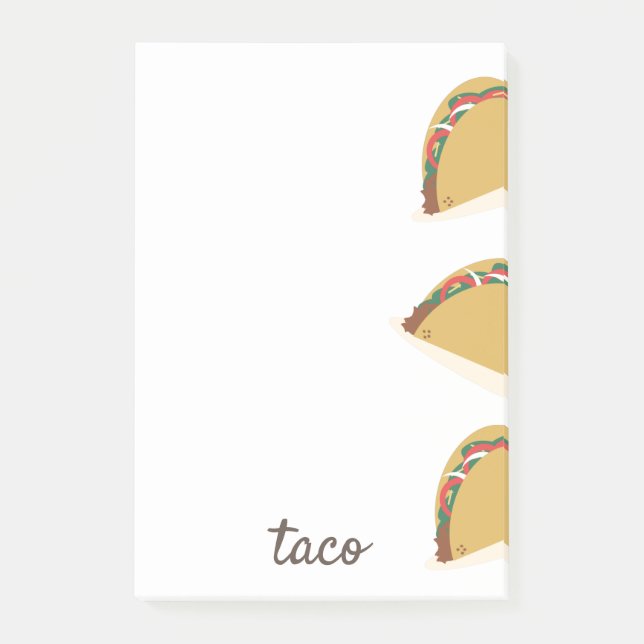 Post-it® Notas adhesivas de comida de restaurante de tacos  (Anverso)