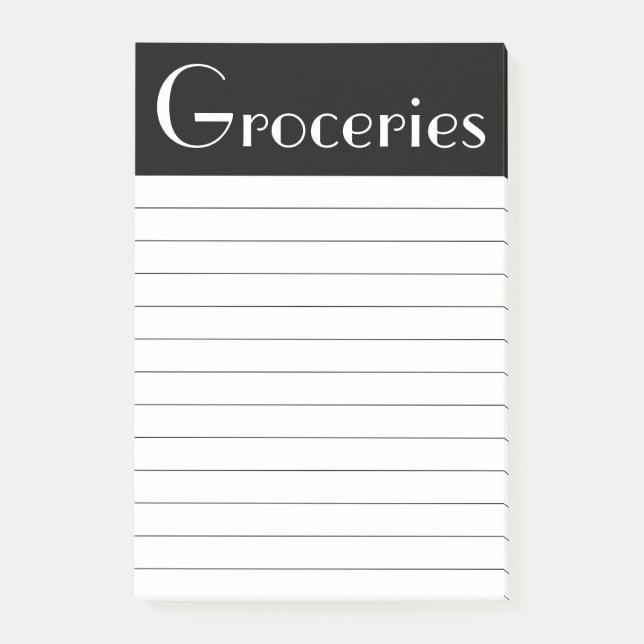 Post-it® Notas Adhesivas de Compras (Anverso)