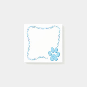 Post-it® Notas Adhesivas de Corazón y Huella de Perro